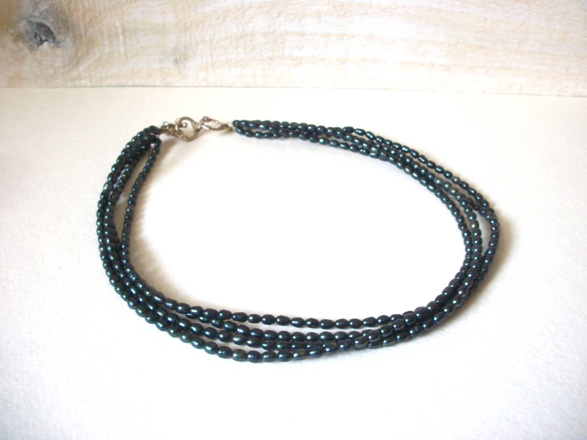 Vintage Dark Green Necklace 41720