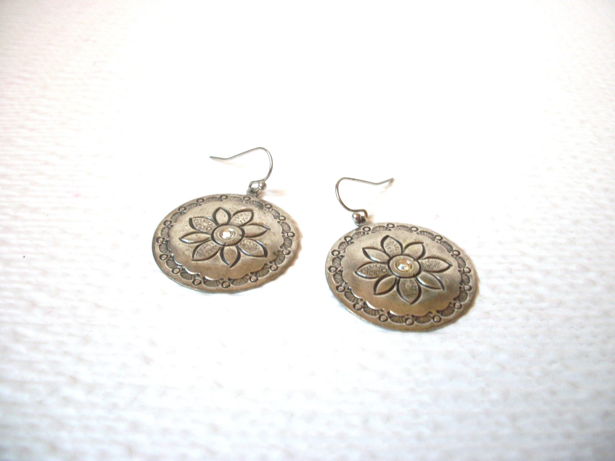 Bohemian Silver Rhinestone Earrings 110920