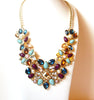 Retro Rhinestones Statement Necklace 110920