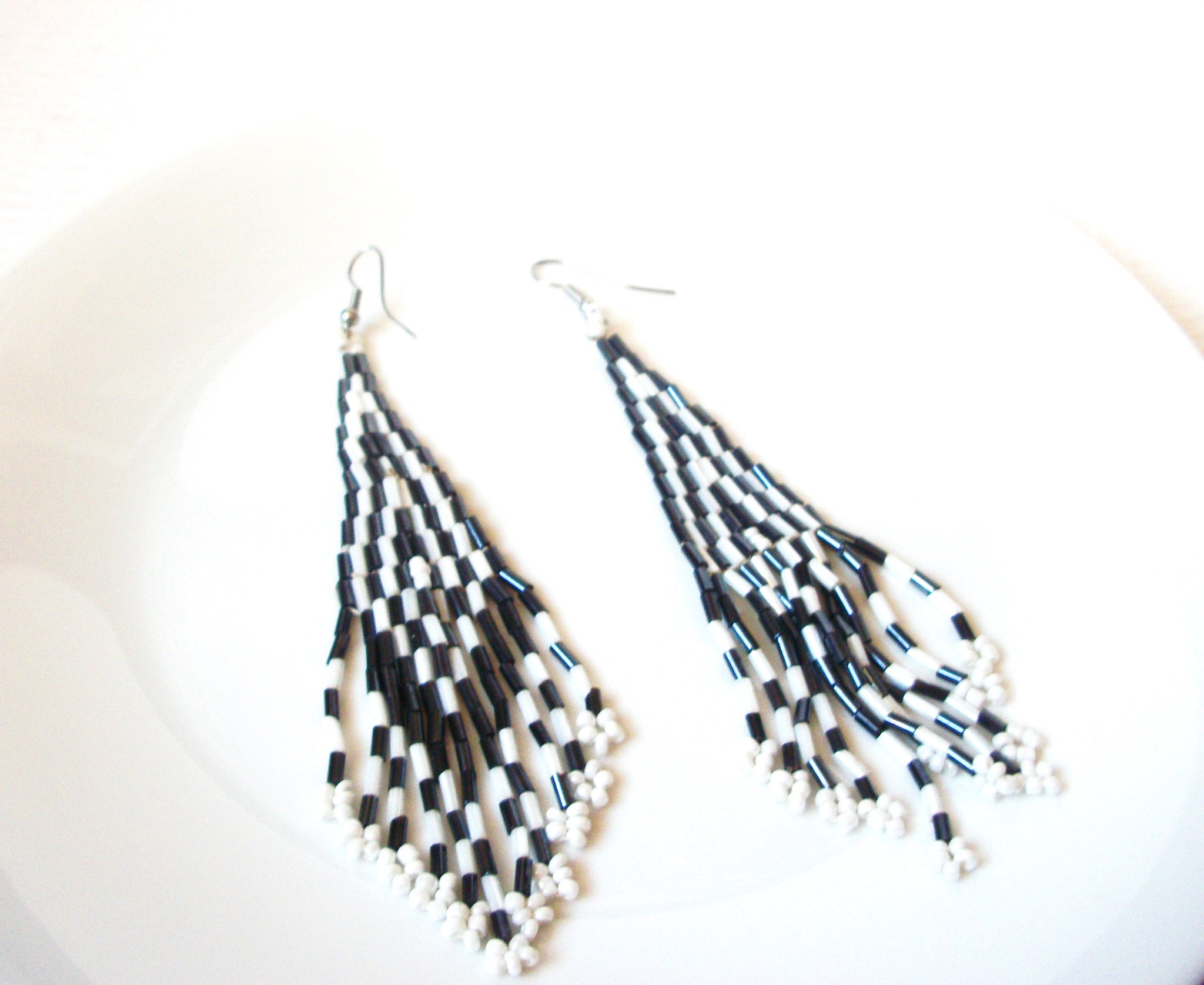 Bohemian Long Glass Earrings 111120