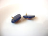 Retro Blue Gold Burgundy Earrings 111120