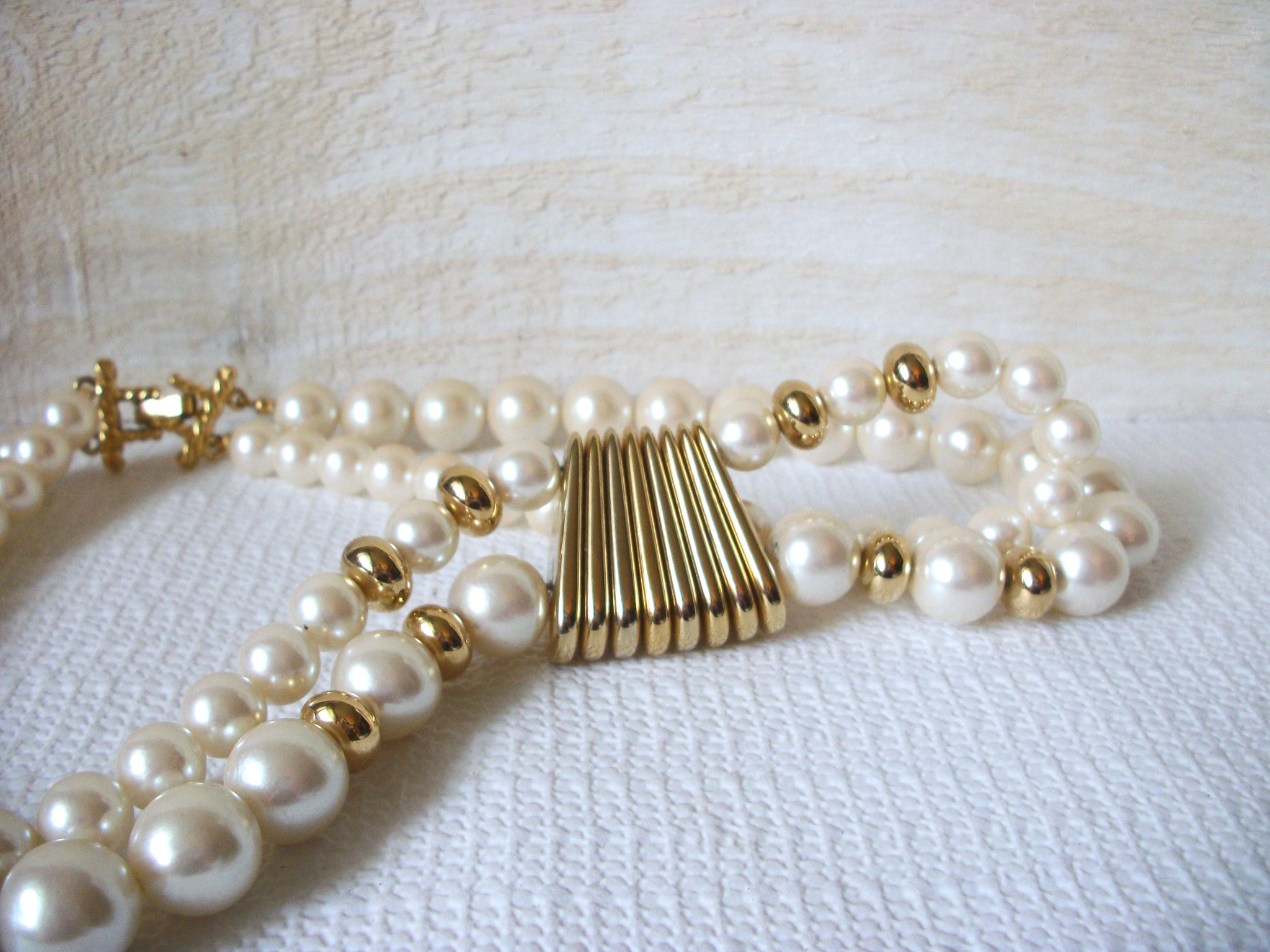 Retro Faux Pearl Necklace 41920