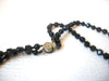 Vintage 1950s Black Glass Necklace 111120