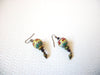 Vintage Ethnic Brass Glass Earrings 111120