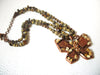 Vintage Stones Rhinestones Butterfly Necklace 111220
