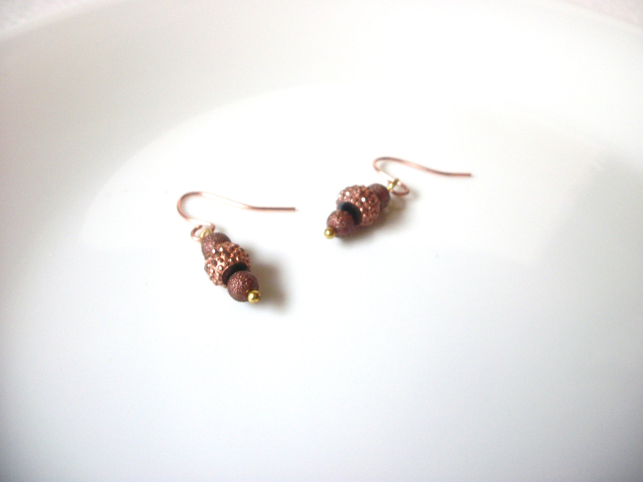 Vintage Small Copper Earrings 111220