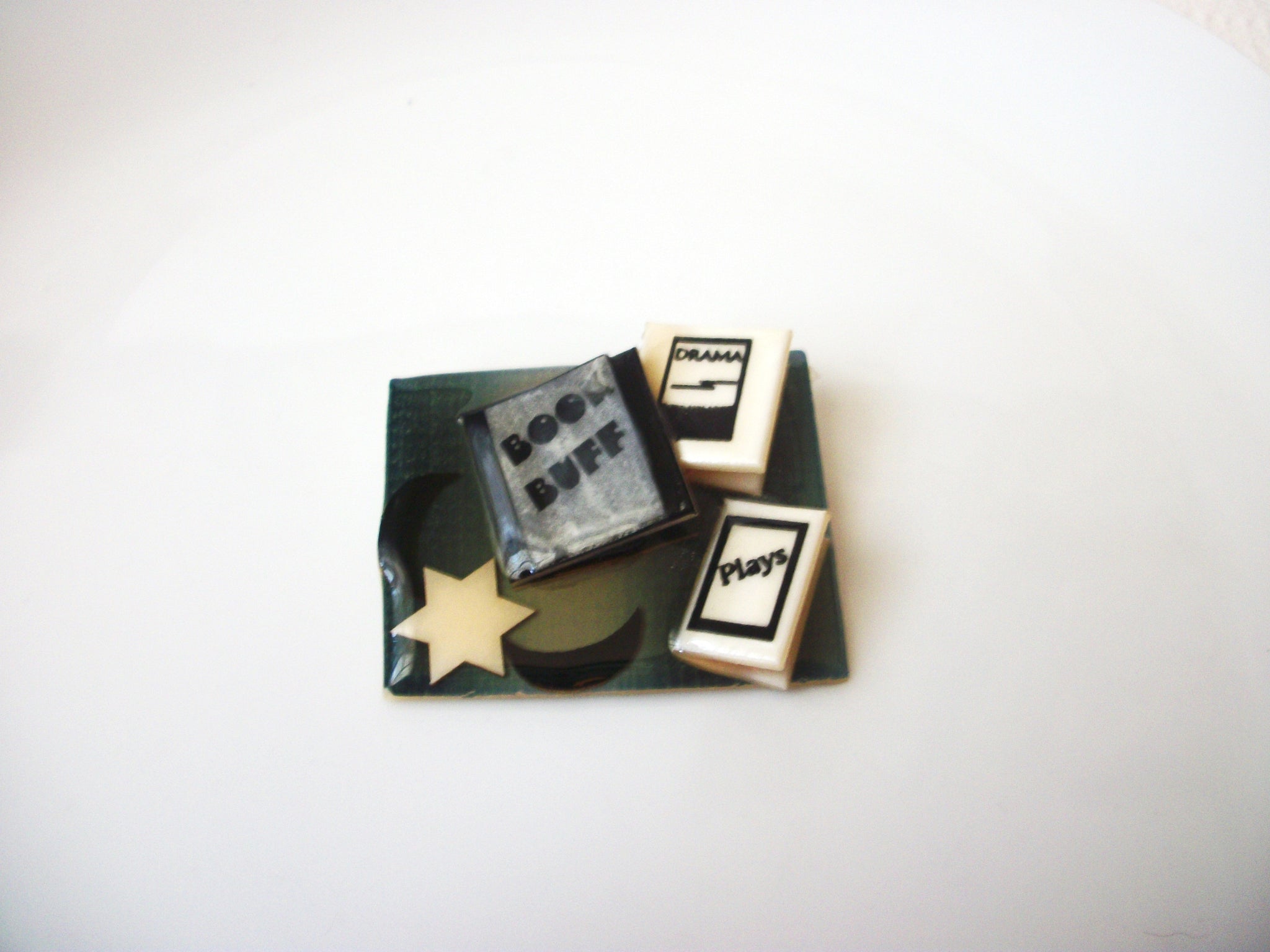 Vintage Lucinda Pins, Book Pins By Lucinda, Book Buff Pins Brooch 113016