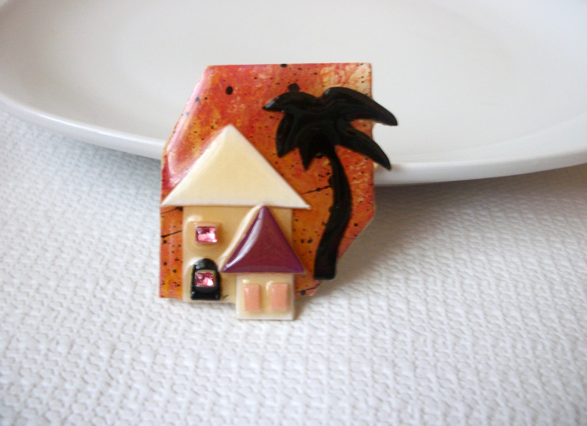 Vintage LUCINDA Pins, House Pins By Lucinda Tropical Nights Pins Brooch 113016