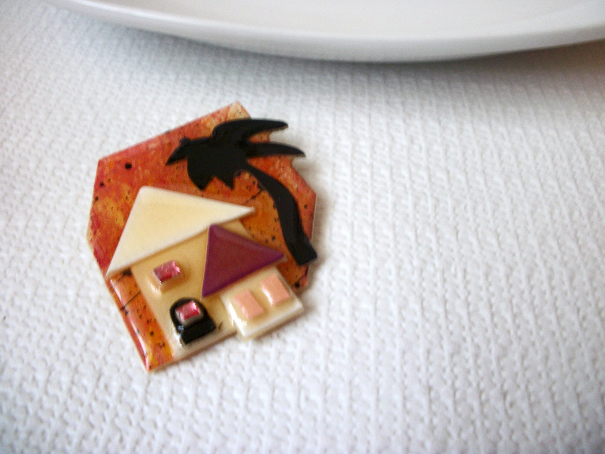 Vintage LUCINDA Pins, House Pins By Lucinda Tropical Nights Pins Brooch 113016