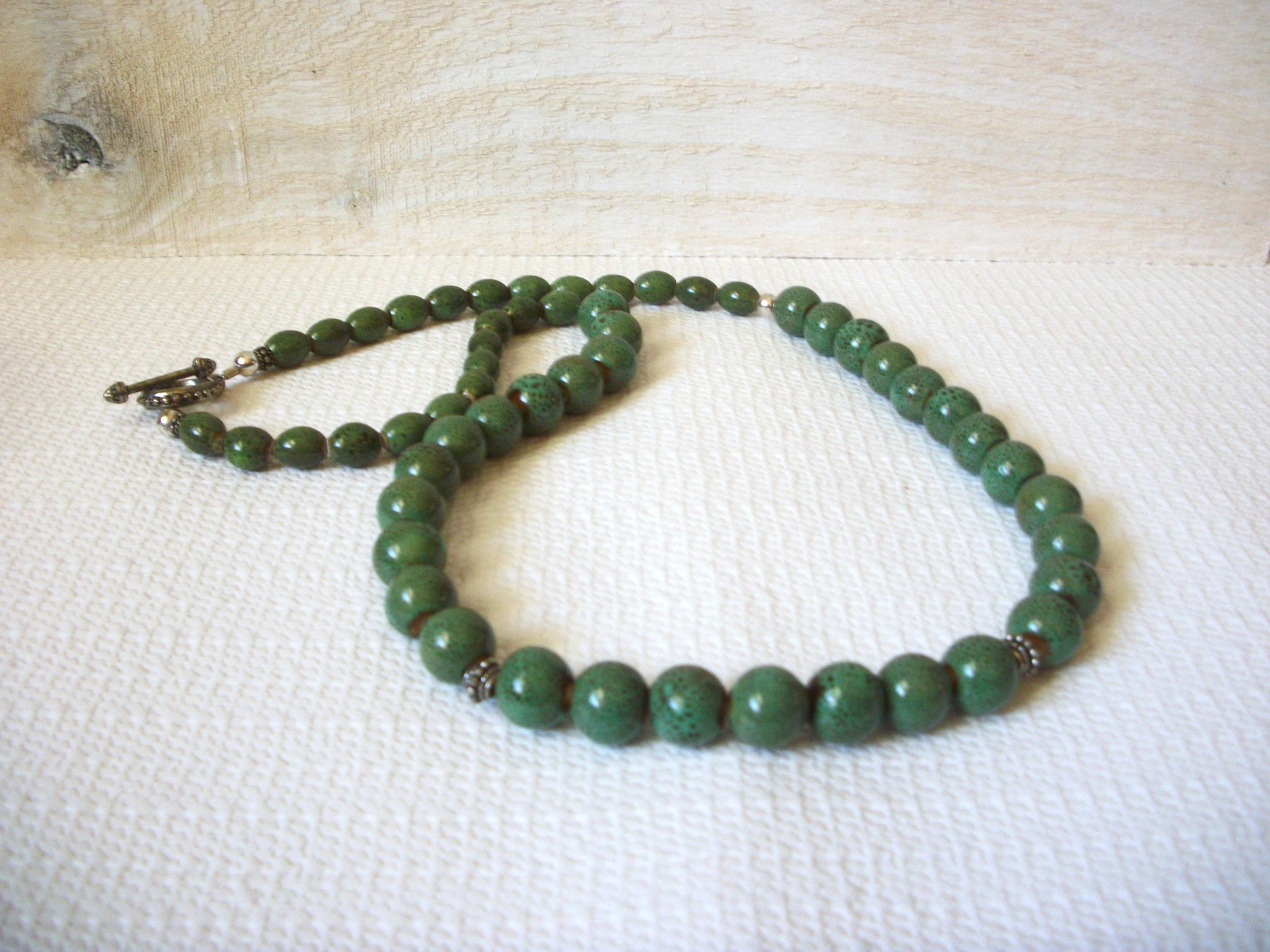 Vintage Pottery Stones Necklace 43020