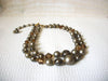 JAPAN Taupe Amber Glass Necklace 42030