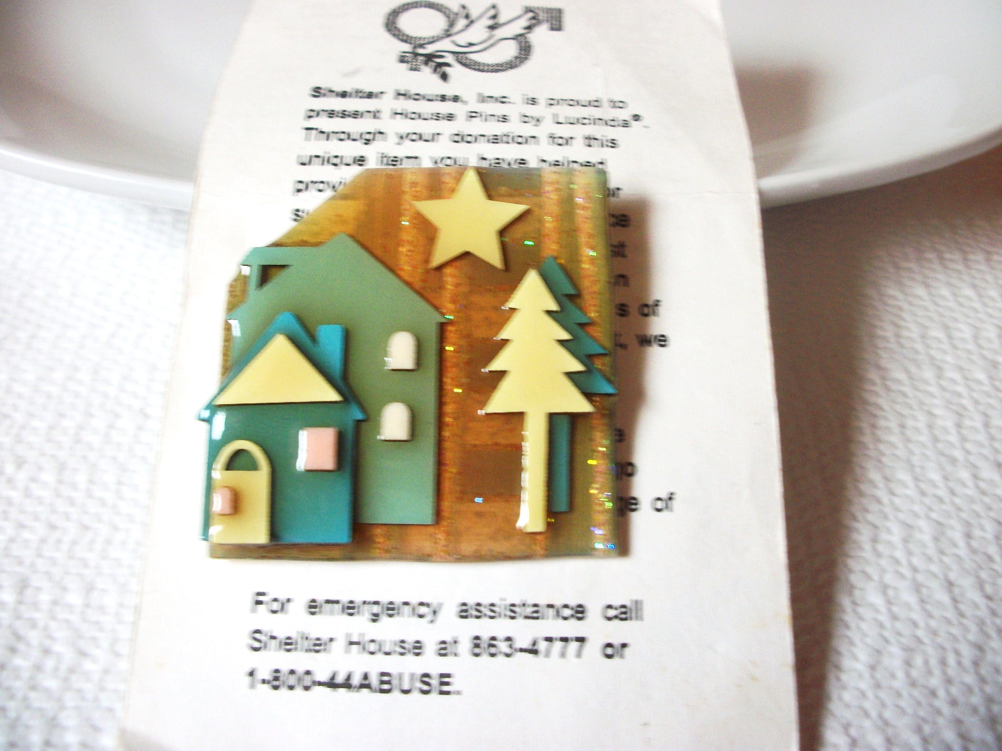 Lucinda House Pins, Glitter Northern Woods Night Designs By Lucinda 80217