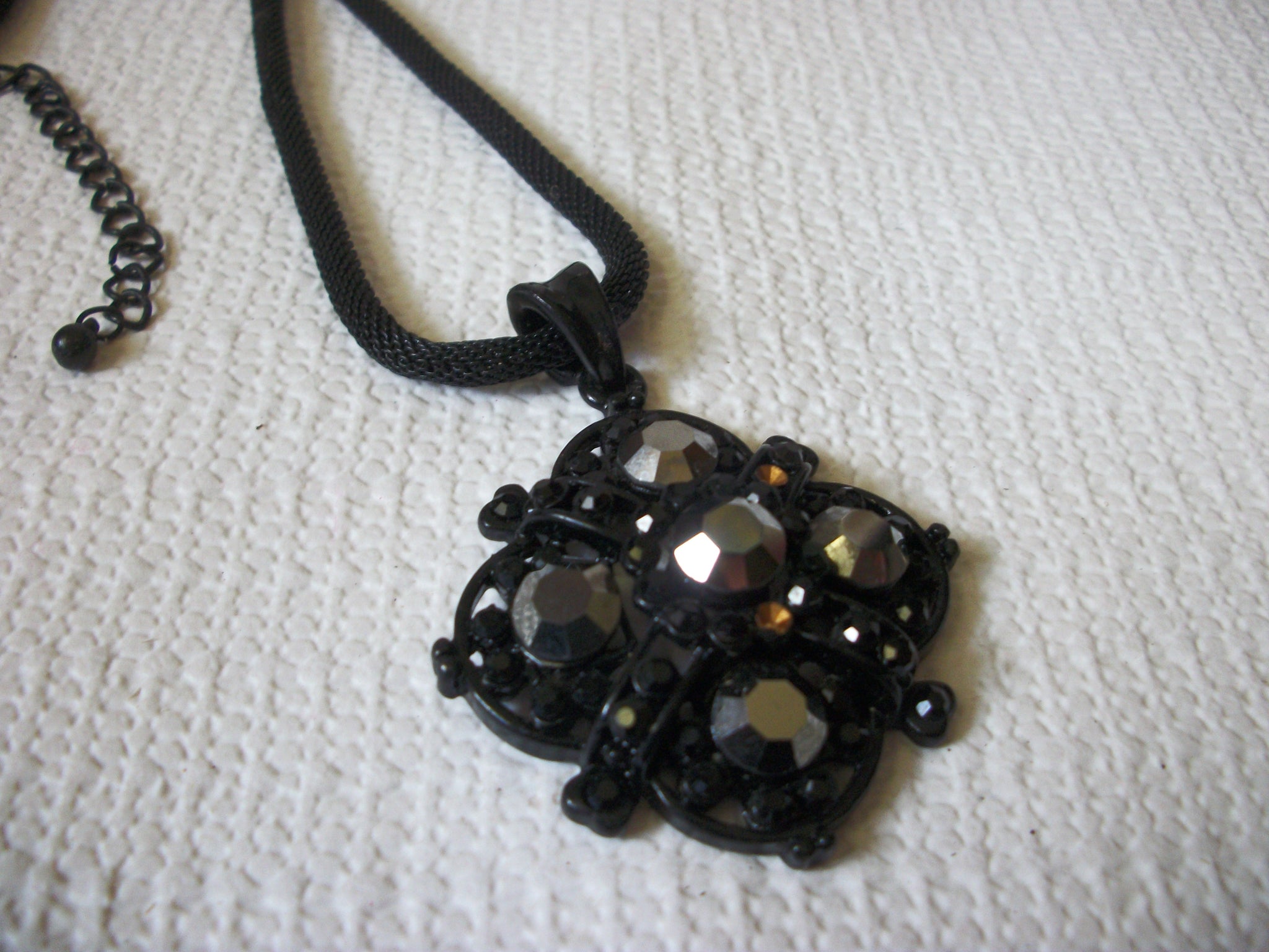 CYPRESS Black Rhinestones Necklace 43020