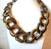 Kylie Tortoise Shell Chunky Links Necklace 41020