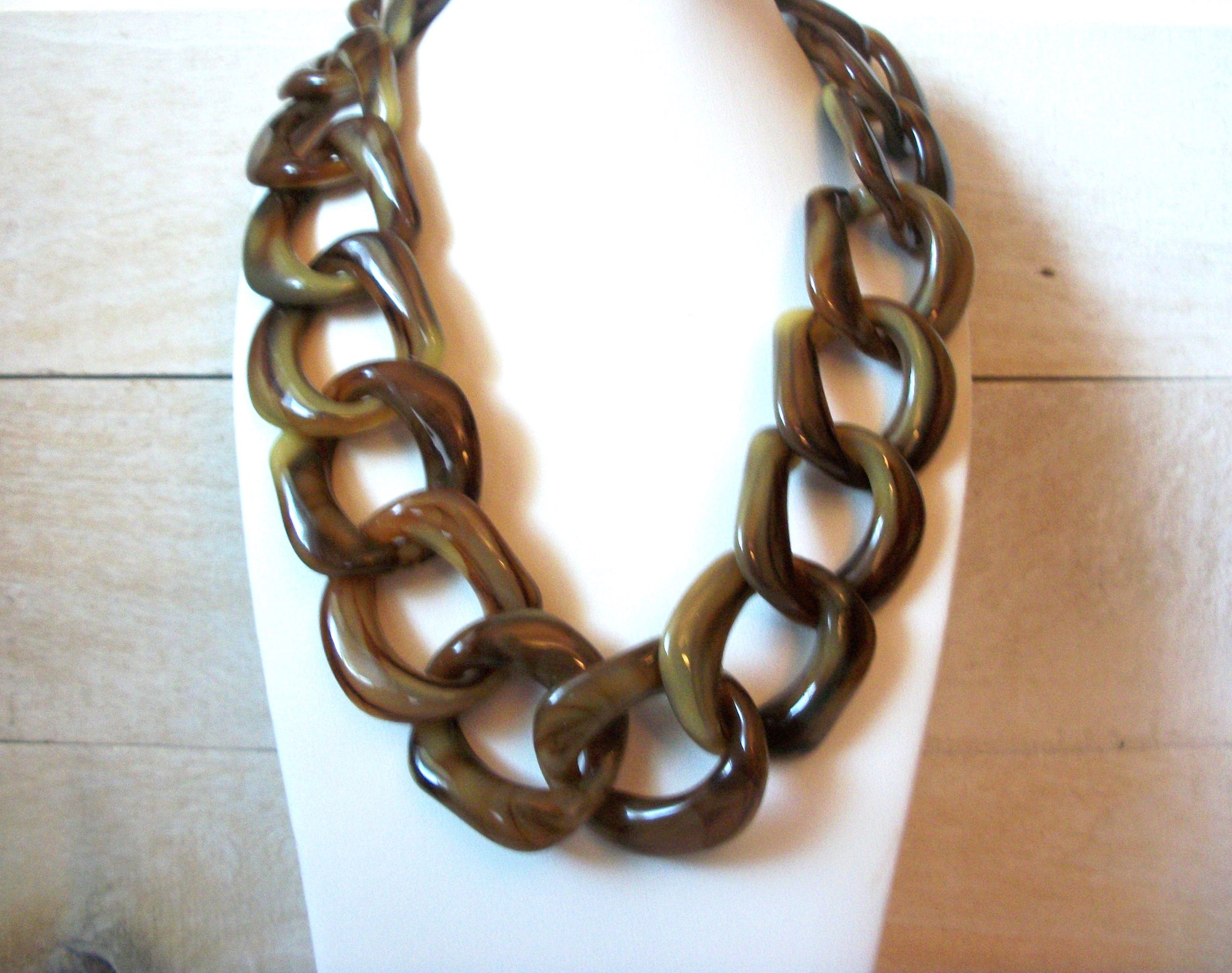 Kylie Tortoise Shell Chunky Links Necklace 41020