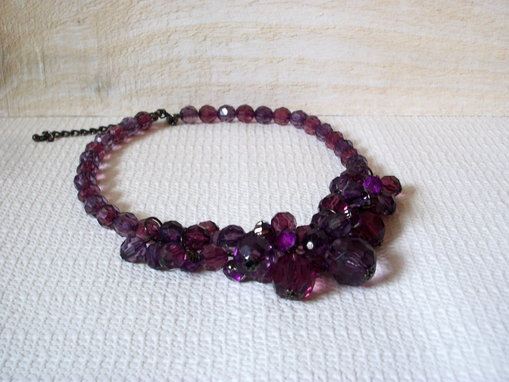 Retro Purple Cluster Necklace 50420