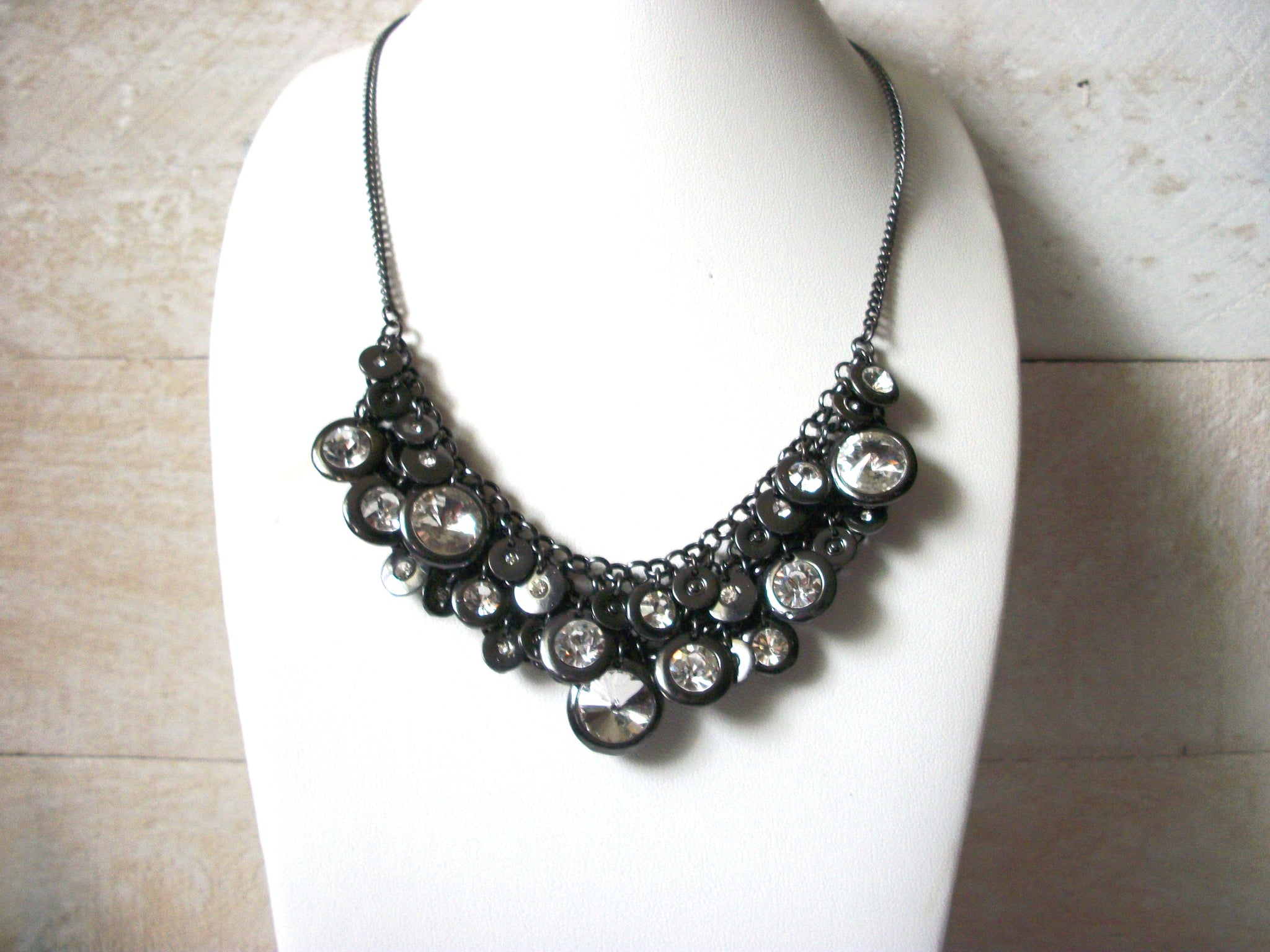 Retro Rhinestones Cluster Necklace 50420