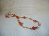 Retro Orange Glass Necklace 50420