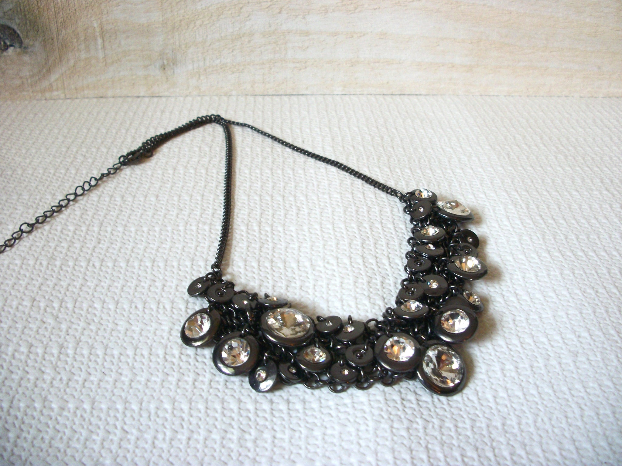 Retro Rhinestones Cluster Necklace 50420