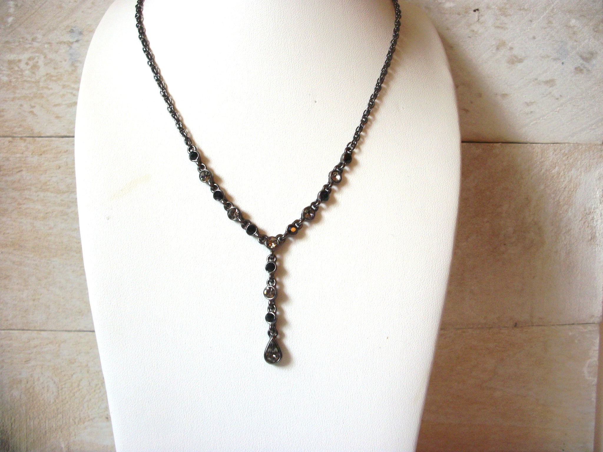 1928 Stamped Victorian Inspired Glass Necklace 50520