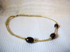 Vintage Glass Brown Gold Necklace 50520