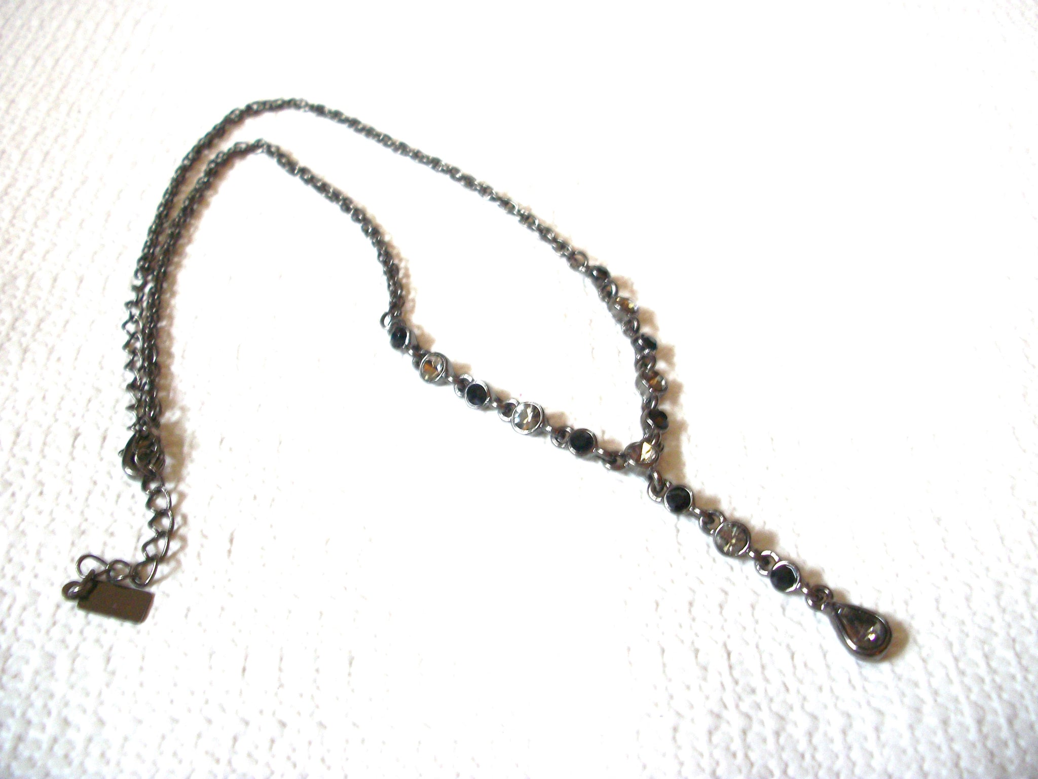 1928 Stamped Victorian Inspired Glass Necklace 50520