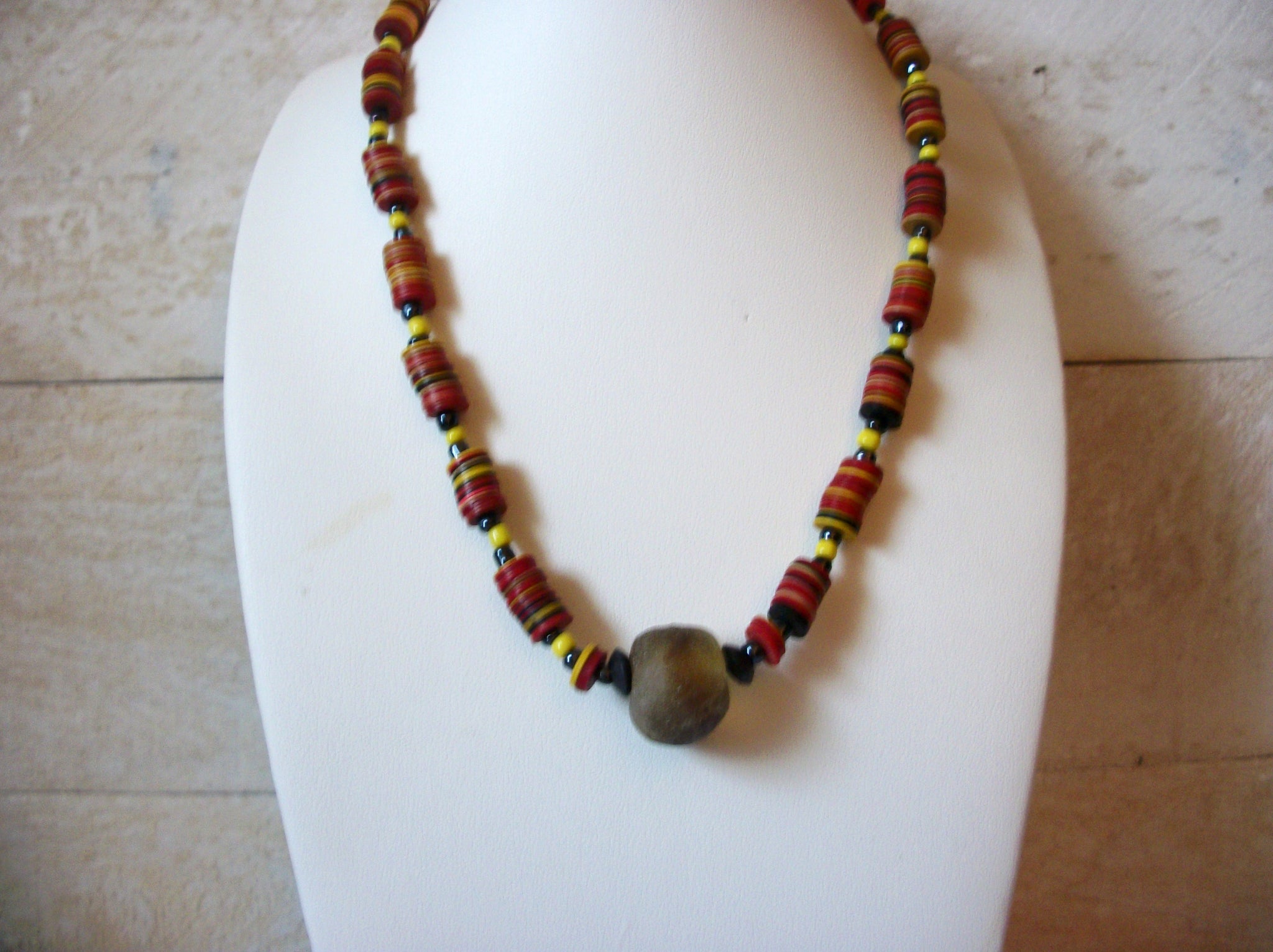 African Trade Beads Necklace 50620