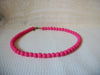 Retro Neon Pink Glass Necklace 50520