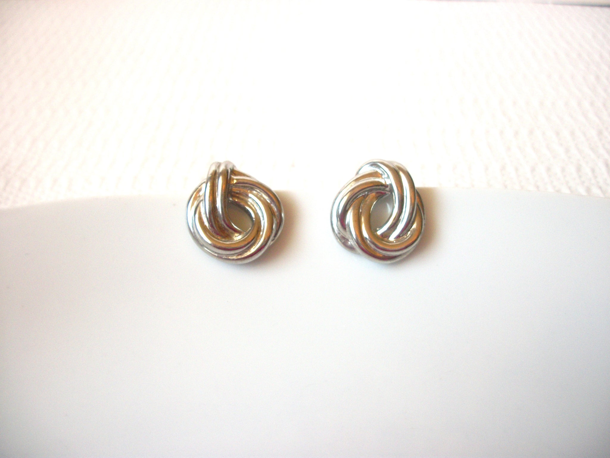 Vintage Silver Toned 50s Earrings 41020