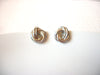 Vintage Silver Toned 50s Earrings 41020