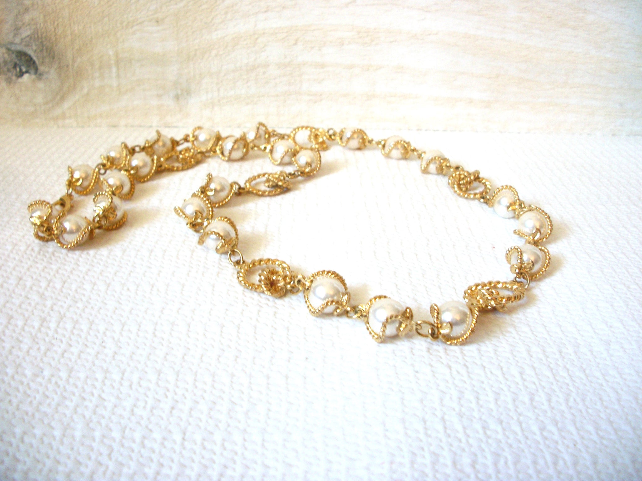Vintage Glass Pearl Necklace 50720
