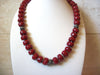 Vintage Lucite Burgundy Necklace 50720
