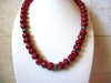 Vintage Lucite Burgundy Necklace 50720