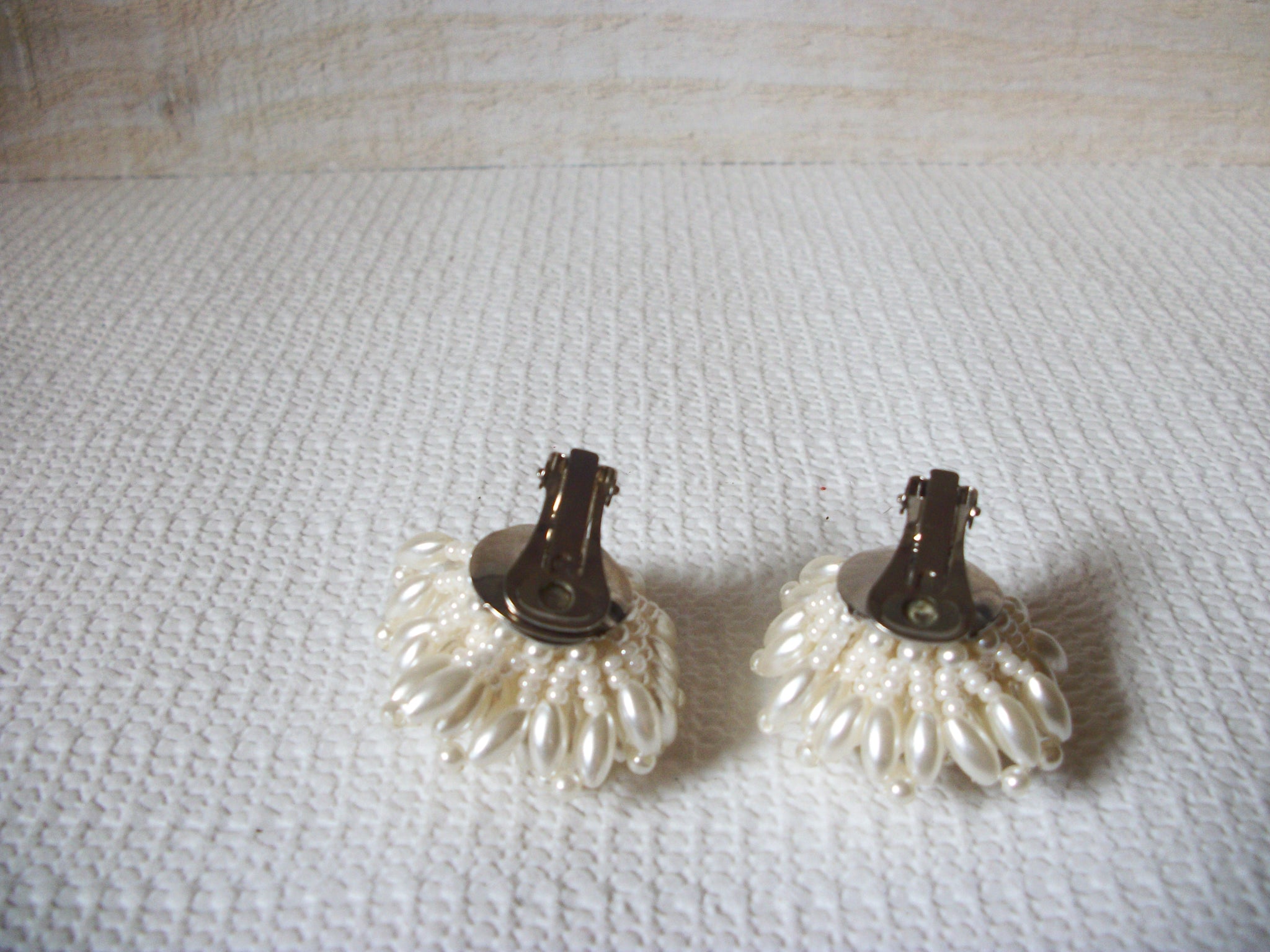 Vintage Big Faux Pearl Earrings 50820