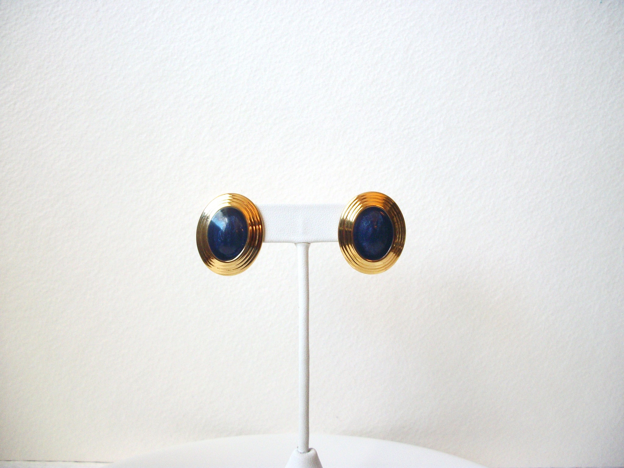 Retro Gold Blue Toned Earrings 111720