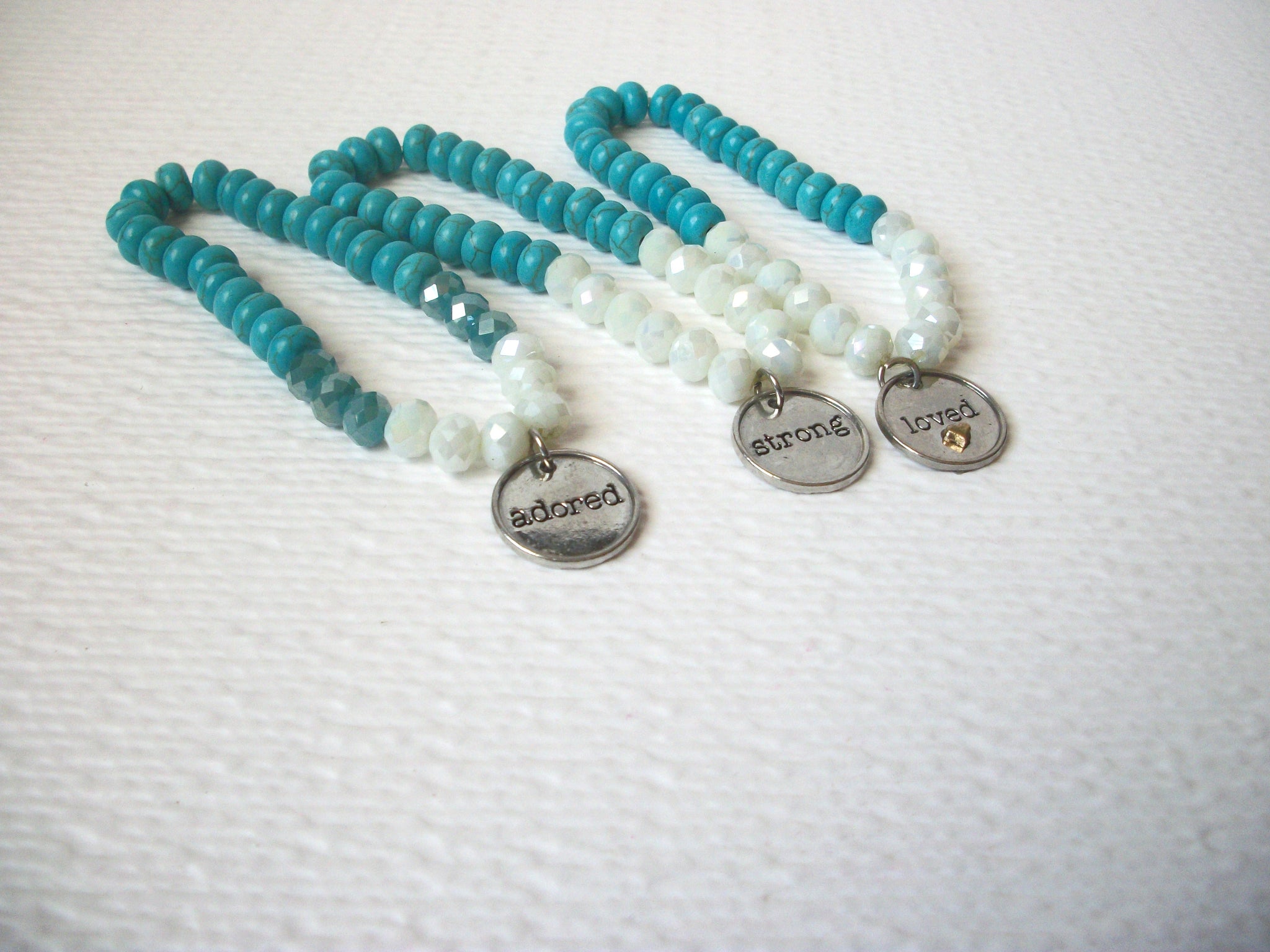 Retro Glass Stone Bracelets Set Of 3 111720