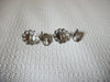 AMWAY Demi Silver Tone Black Onyx FILIGREE Flower Earrings 50820