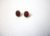 Vintage NAPIER Gold Red Stud Earrings 111720