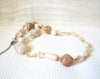 Vintage Neutral Soft Tone Tan Nuggets Necklace 51020