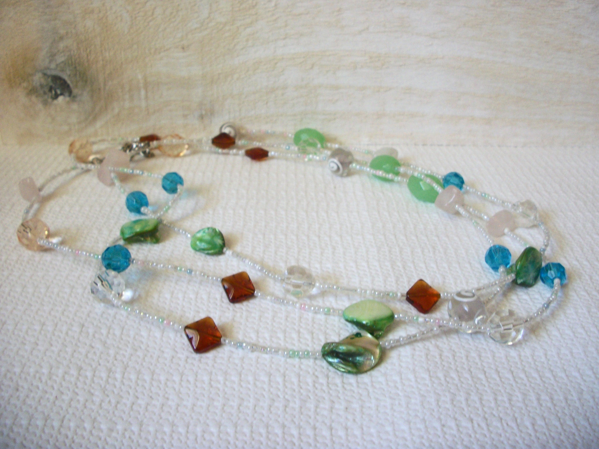 Vintage Glass 64 Inch Necklace 51020