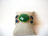 Retro Gold Blue Green Statement Bracelet 111820