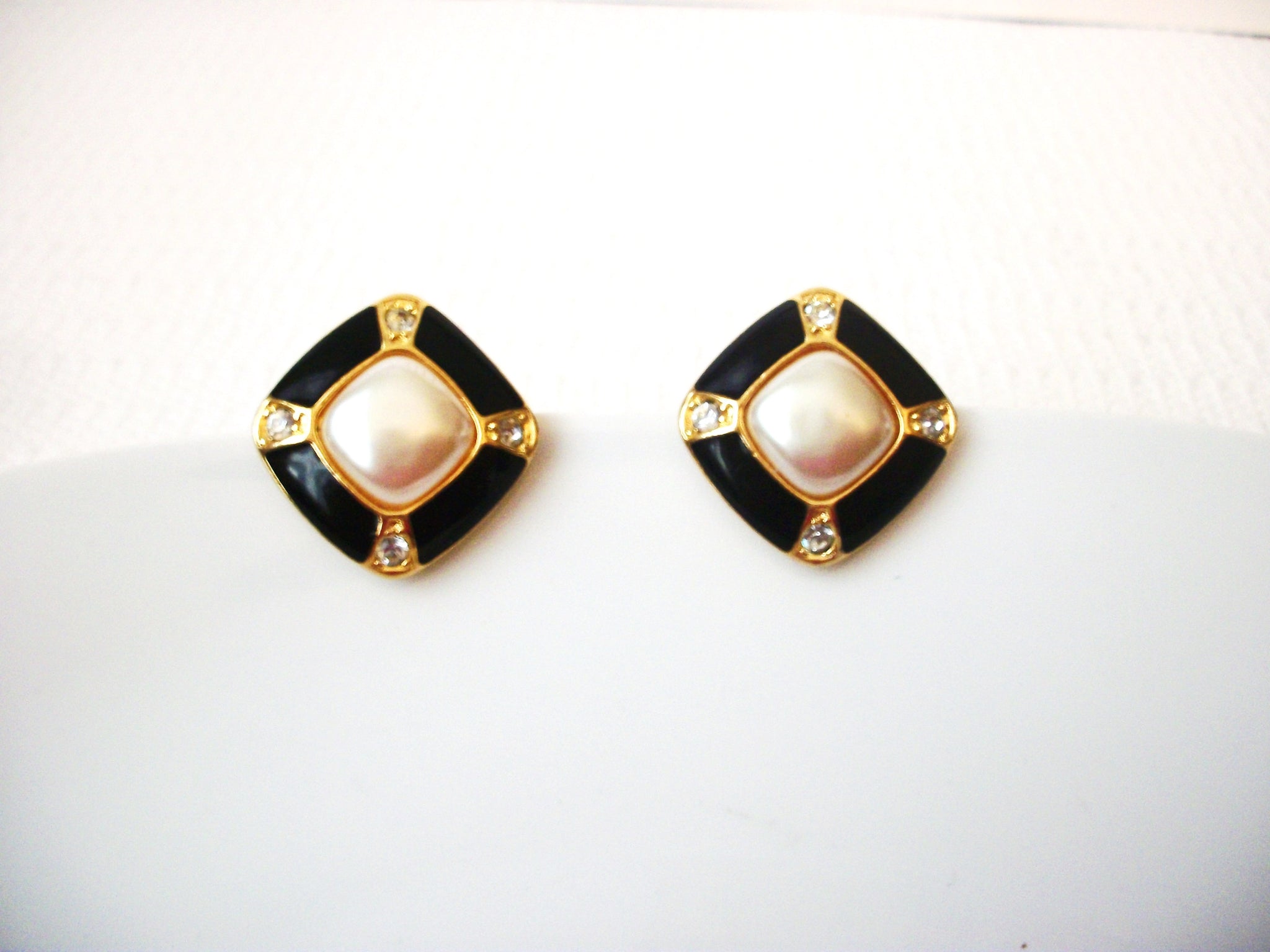 Retro Rhinestones Clip On Earrings 10416