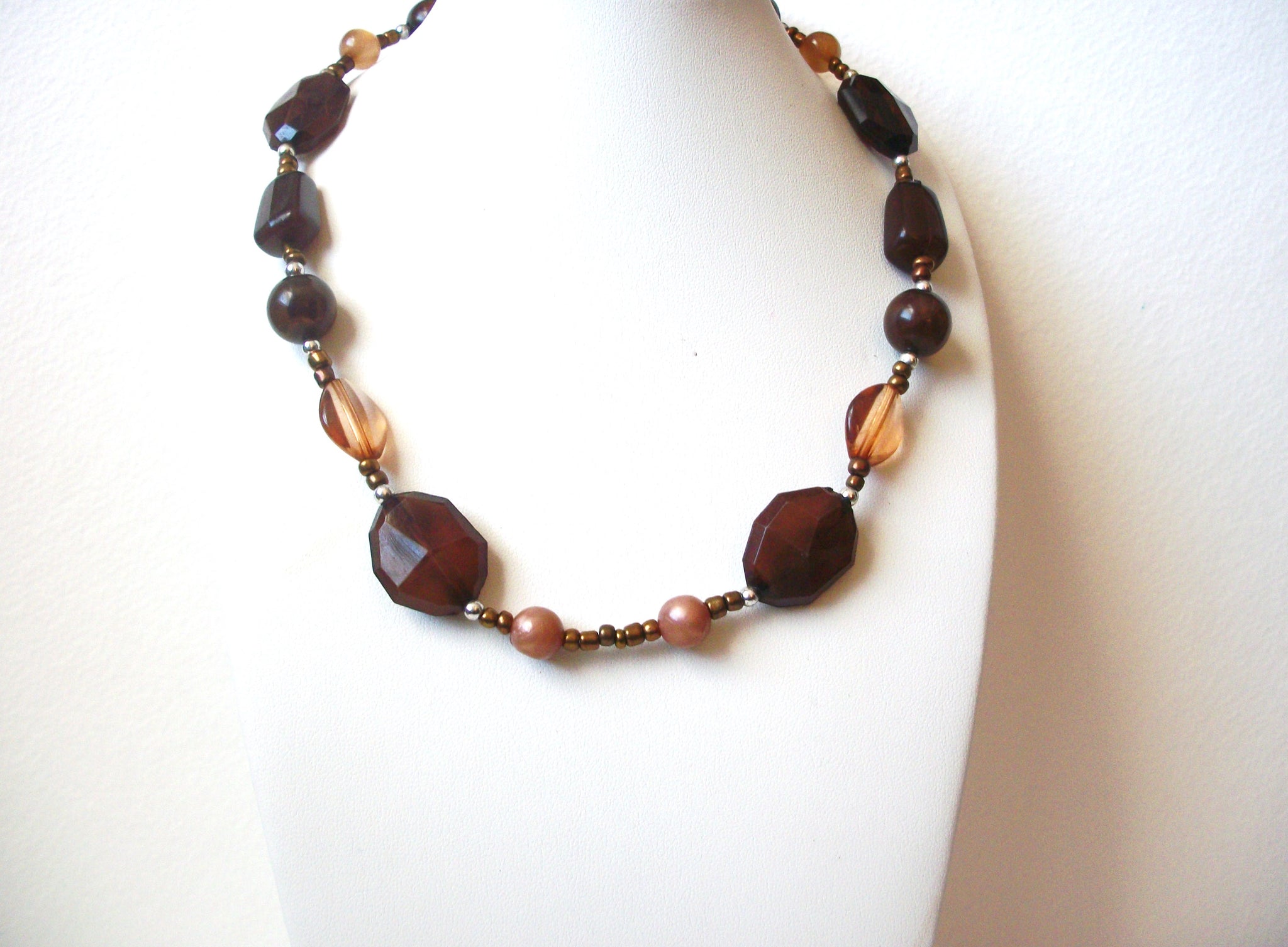 Retro Moonglow Old Plastic Necklace 111920