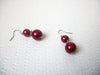 Retro Cranberry Red Dangle Earrings 111820