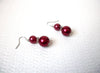 Retro Cranberry Red Dangle Earrings 111820
