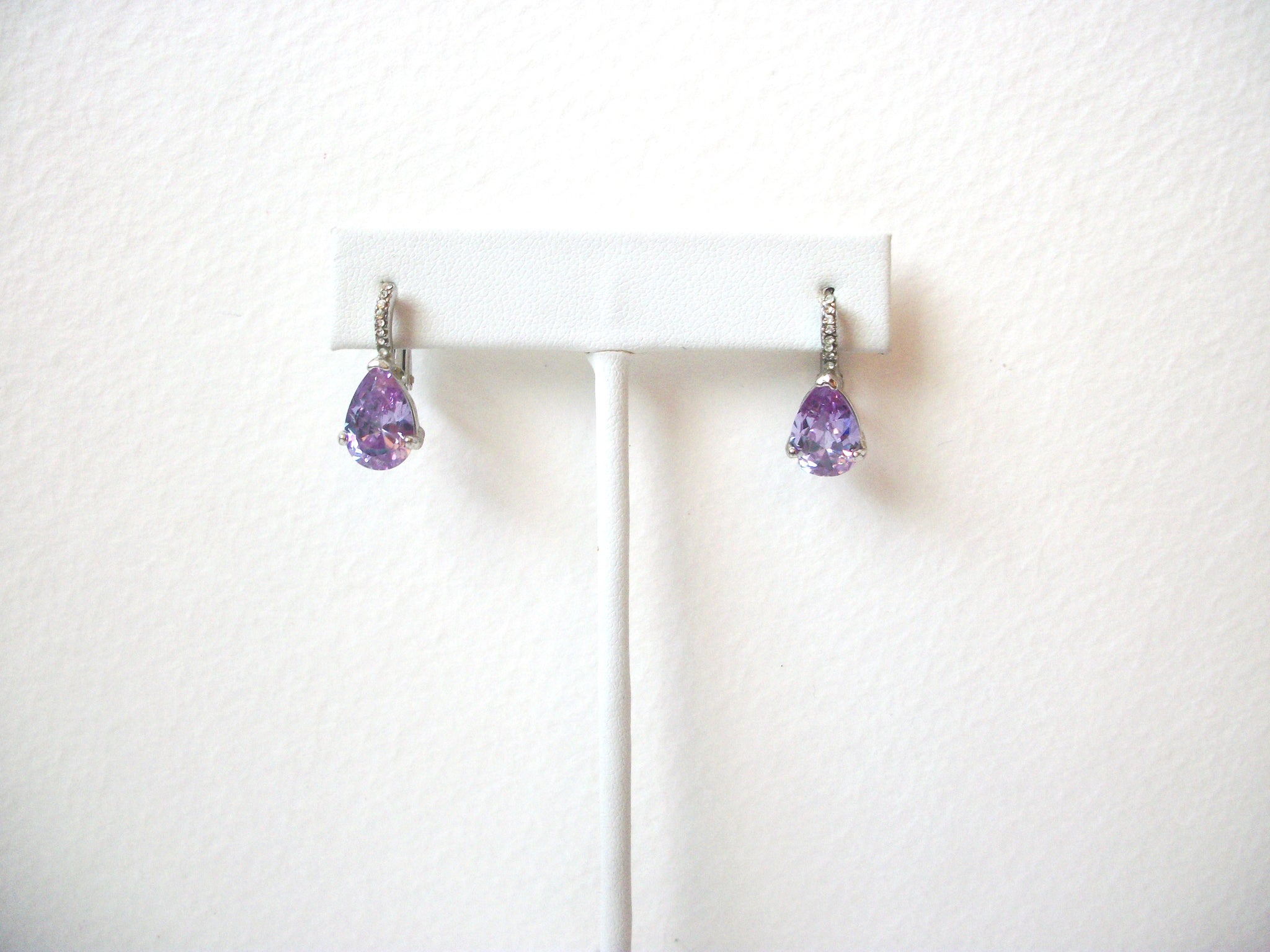 Retro Pale Lavender Amethyst Earrings 111820