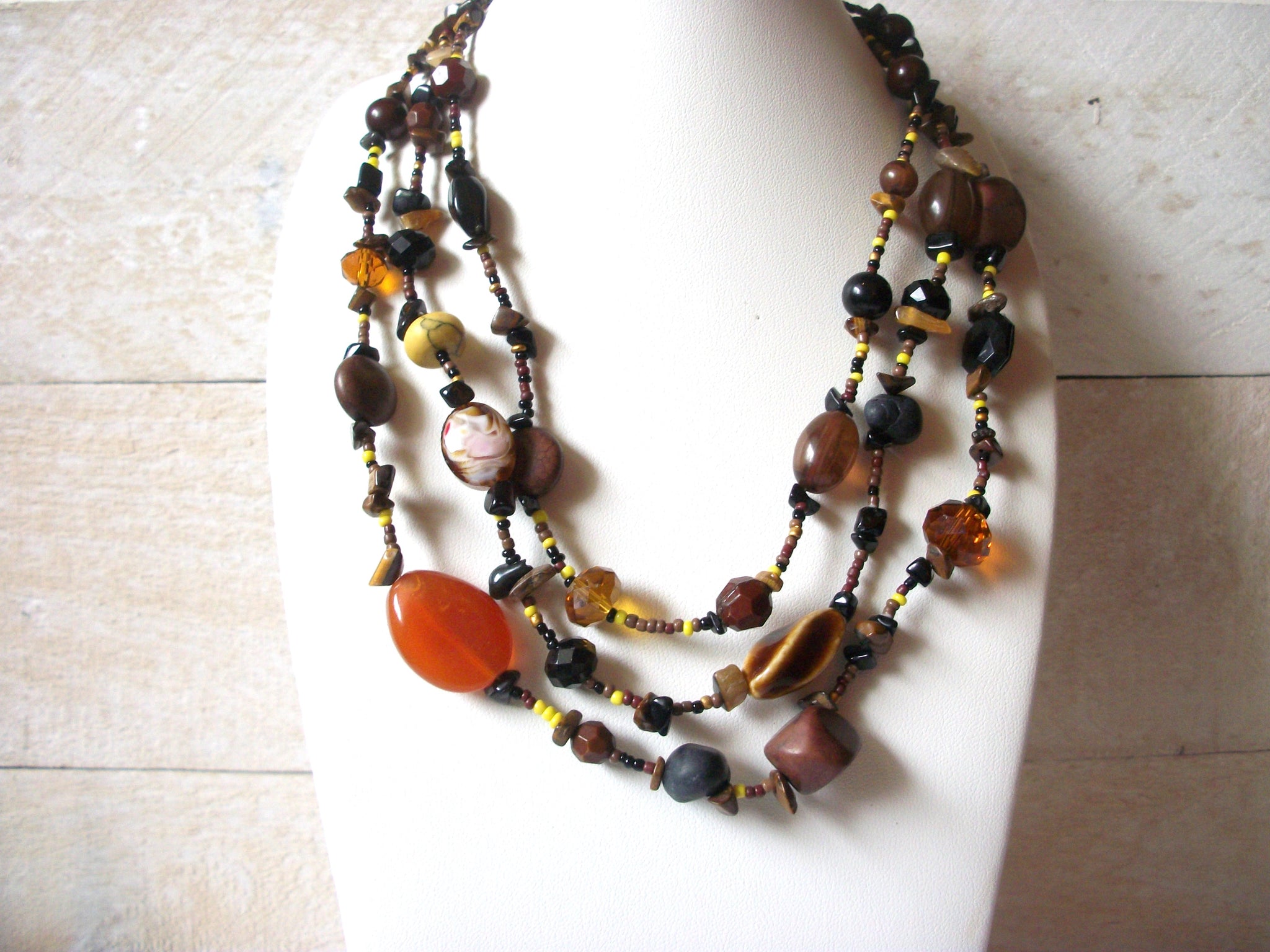 Vintage Glass Stones Necklace 51420
