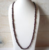 Vintage Plum Glass Stones Necklace 51420