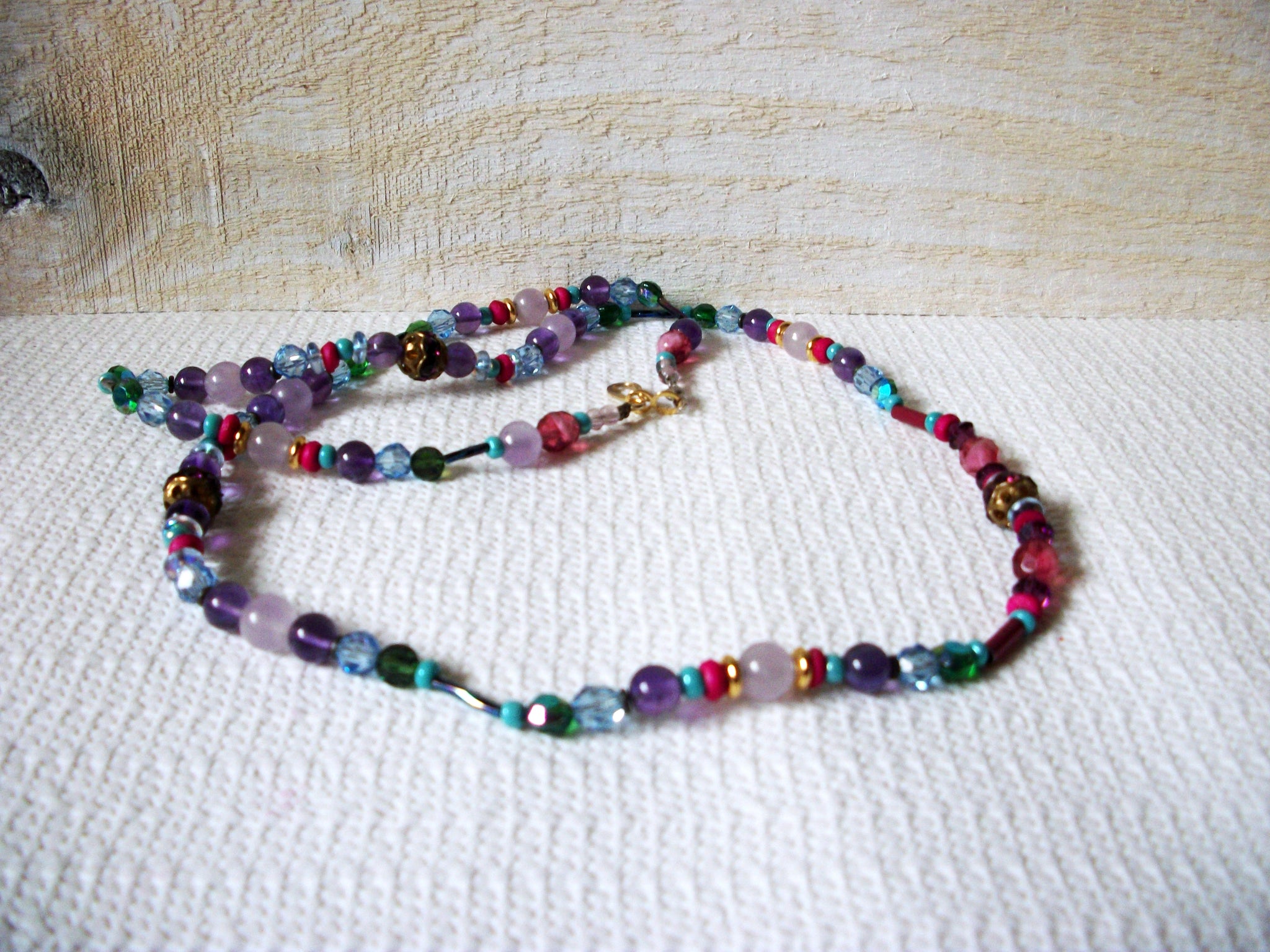 Retro Colorful Glass Necklace 51420