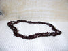 Vintage Plum Glass Stones Necklace 51420